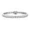 CZ Tennis Bracelet In White Rhodium Over Brass