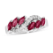 1.25ctw Marquise Ruby and Diamond Ring in 14k White Gold