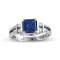 0.85ctw Sapphire and Diamond Ring in 14k White Gold