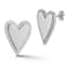 Sterling Statements Rhodium Over Sterling Silver Cubic Zirconia Halo
Heart Studs
