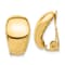 14k Yellow Gold Polished Omega Clip Non-pierced Button Earrings