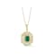 Rachel Zoe CZ Octagon Medallion Necklace in 14K Gold Over Sterling Silver