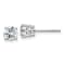 Rhodium Over 14K White Gold 1ct. 5.0mm Round J-K Color Moissanite Earrings