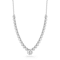 Rachel Zoe CZ Tennis Necklace with Round Center Stone in Rhodium Over
Sterling Silver
