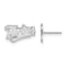 Rhodium Over Sterling Silver MLB LogoArt Minnesota Twins T-C Post Earrings