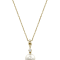 14K Yellow Gold Diamond Akoya Pearl Pendant