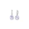 14K White Gold Pink Amethyst and White Topaz Earrings