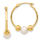 14K Yellow Gold 5-6mm White Semi-round Freshwater Cultured Pearl
Polished Hoop Earrings