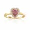 Ruby and Moissanite 14K Yellow Gold Over Sterling Silver Heart Shape
Cluster Ring