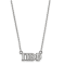 Rhodium Over Sterling Silver LogoArt Pi Beta Phi Medium Pendant Necklace