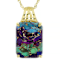 Multi-Color BlendedTurquoise Pendant Necklace In 18K Gold Over Sterling Silver