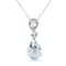 Sky Blue Topaz Checkerboard Pear Shaped Rhodium Over Sterling Silver
Teardrop Necklace