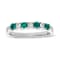 0.37ctw Emerald and Diamond Band Ring in 14k White Gold
