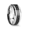 MAXIMUS Black Carbon Fiber Inlay Tungsten Carbide Wedding Band 7mm