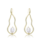 Pear Shape Freshwater Pearl Drop Earrings In 14K Gold Over Sterling Silver