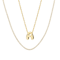 CZ Initial A Tennis Necklace And Pendant Set In 14K Gold Over Brass 4.05ctw