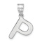 Rhodium Over 14k White Gold Polished Bubble Letter P Initial Pendant