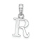 Rhodium Over 14k White Gold Polished Block Letter R Initial Pendant