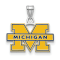 Sterling Silver Rhodium-plated LogoArt University of Michigan Small
Enamel Pendant