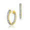 CZ Inside-Out Huggie Earrings In 14K Gold Over Sterling Silver