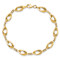 14k Yellow Gold 8mm Polished Fancy Link Bracelet
