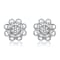 Lace CZ Stud Earrings In Sterling Silver