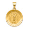 14k Yellow Gold Polished and Satin Spanish Our Lady Guadalupe Medal Pendant