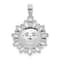Rhodium Over Sterling Silver Polished Smiling Sun Pendant