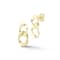 Rachel Zoe Double Curb Link Dangle Earrings in 14K Gold Over Sterling Silver