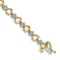 14k Yellow Gold and 14k White Gold with Rhodium over 14k Yellow Gold
Diamond Heart Link Bracelet