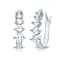 CZ Inside-Out Hoop Earrings In Sterling Silver