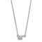 Rhodium Over Sterling Silver LogoArt Delta Gamma Extra Small Pendant Necklace