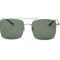 Gucci Ruthenium and Black Frame / Green Lens Square Sunglasses