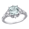 Aquamarine, White Sapphire and Diamond 14K White Gold Vintage Ring 2.65ctw