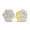 1.50ctw Diamond Cluster Earrings in 14k Yellow Gold