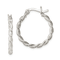 Sterling Silver Twisted 2mm Hoop Earrings