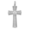 Rhodium Over 14K White Gold Diamond Cross Pendant