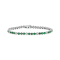 3.09ctw Emerald and Diamond Bracelet in 14k White Gold