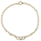 Diamond Simulant White Zircon Station Link Bracelet In 18K Gold Over
Sterling Silver 1.31ctw