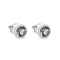Rhodium Over Sterling Silver 6mm Round Aquamarine Stud Earrings.