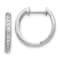 Rhodium Over 14K White Gold Lab Grown Diamond SI1/SI2, G H I, Hinged
Hoop Earrings