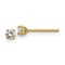 14K Yellow Gold 2.5mm Round Cubic Zirconia Basket Set Stud Earrings