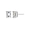 Emerald Cut Moissanite Platineve Stud Earrings 2.02ctw DEW