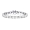 CZ Cluster Tennis Bracelet In Sterling Silver