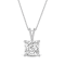 White Cubic Zirconia 14k White Gold Pendant With Chain 2.00ctw