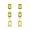 Peridot 7x5mm Rectangular Octagonal 14K Yellow Gold Dangle Earrings