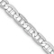 Rhodium over 14k White Gold Solid 5.25mm Concave Mariner 24 Inch Chain