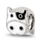 Sterling Silver Enamel Cow Face Bead