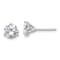 Rhodium Over 14K Gold Lab Grown Diamond 1 1/2ct. VS/SI GH+, 3 Prong Stud Earrings