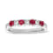 0.37ctw Ruby and Diamond Band Ring in 14k White Gold